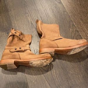 Rag & Bone tan leather moto boots